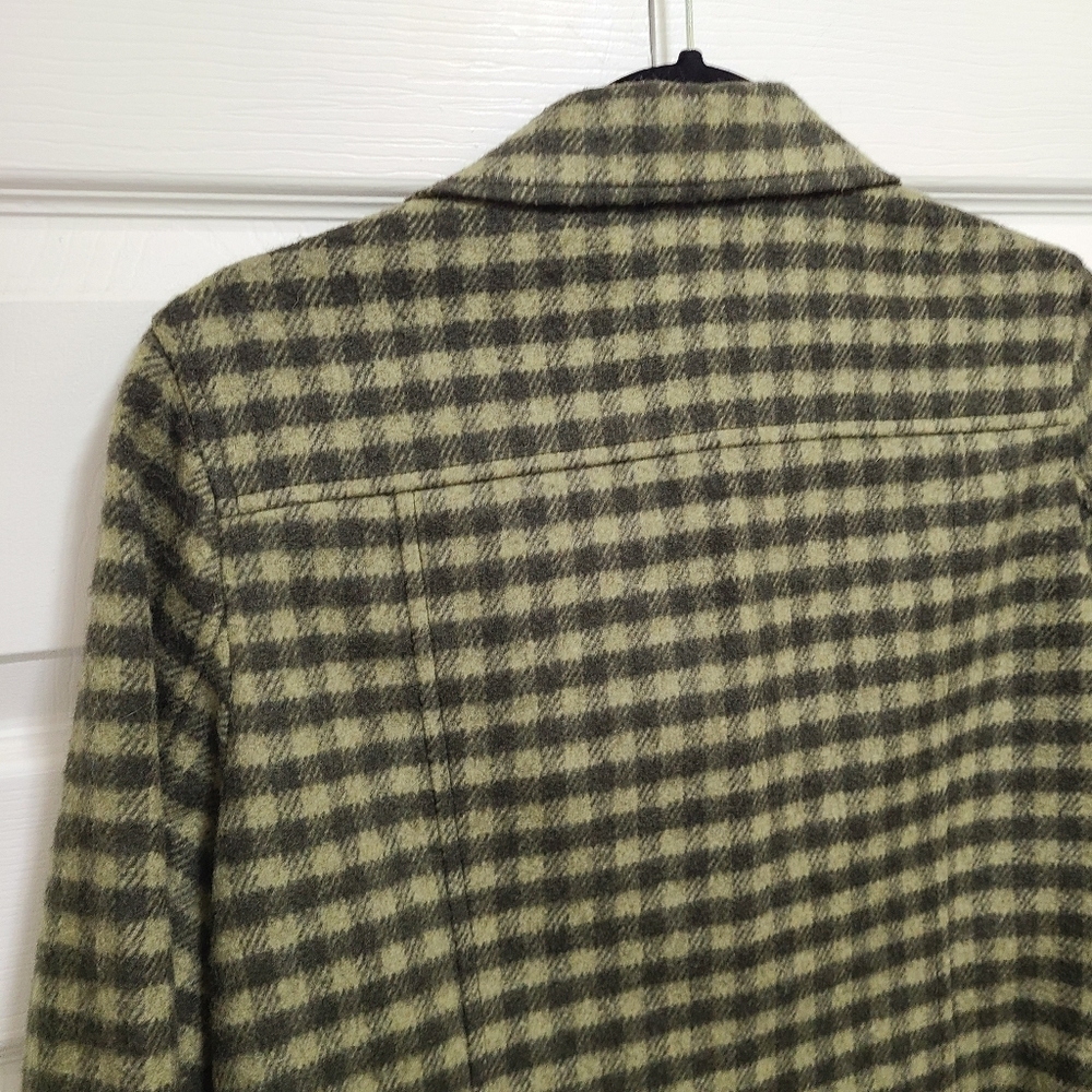 Talbots Flannel Wool blend Check Plaid Women's Jacket Blazer 8 shacket vtg - Picture 5 of 12